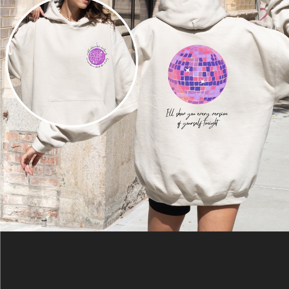 Mirrorball Folklore Unisex Hoodie Sweatshirt Pink - XS-3XL | Taylor Swift Eras